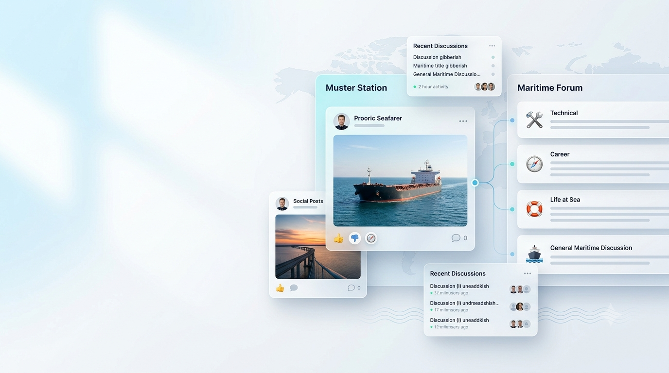 Global maritime community connecting ships and seafarers